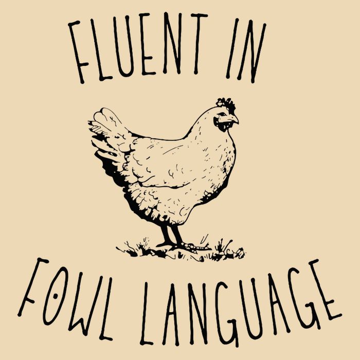 I Am Fluent In Fowl Language Drawstring Bag