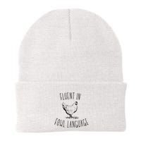 I Am Fluent In Fowl Language Knit Cap Winter Beanie