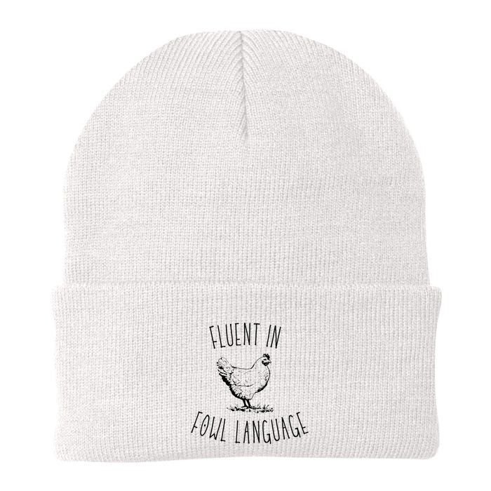 I Am Fluent In Fowl Language Knit Cap Winter Beanie