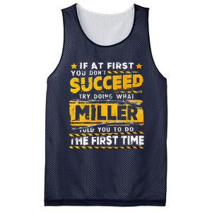 If At First You DonT Succeed Try Doing What Miller Mesh Reversible Basketball Jersey Tank