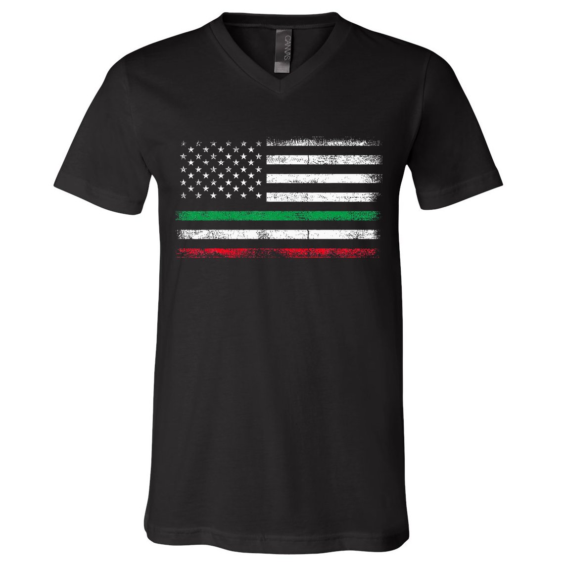Italian American Flag Italy Flag V-Neck T-Shirt