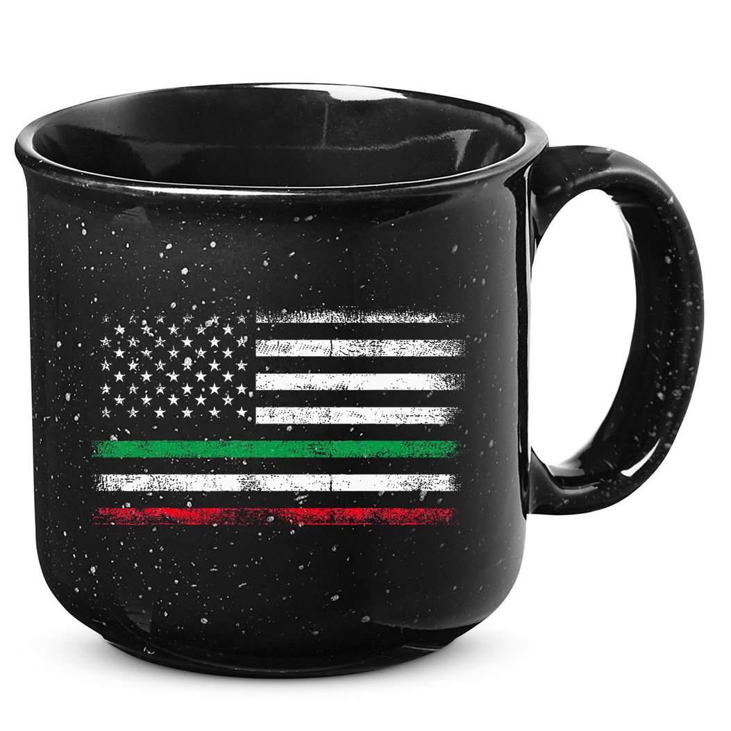 Italian American Flag Italy Flag 15oz Campfire Ceramic Mug