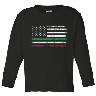 Italian American Flag Italy Flag Toddler Long Sleeve Shirt