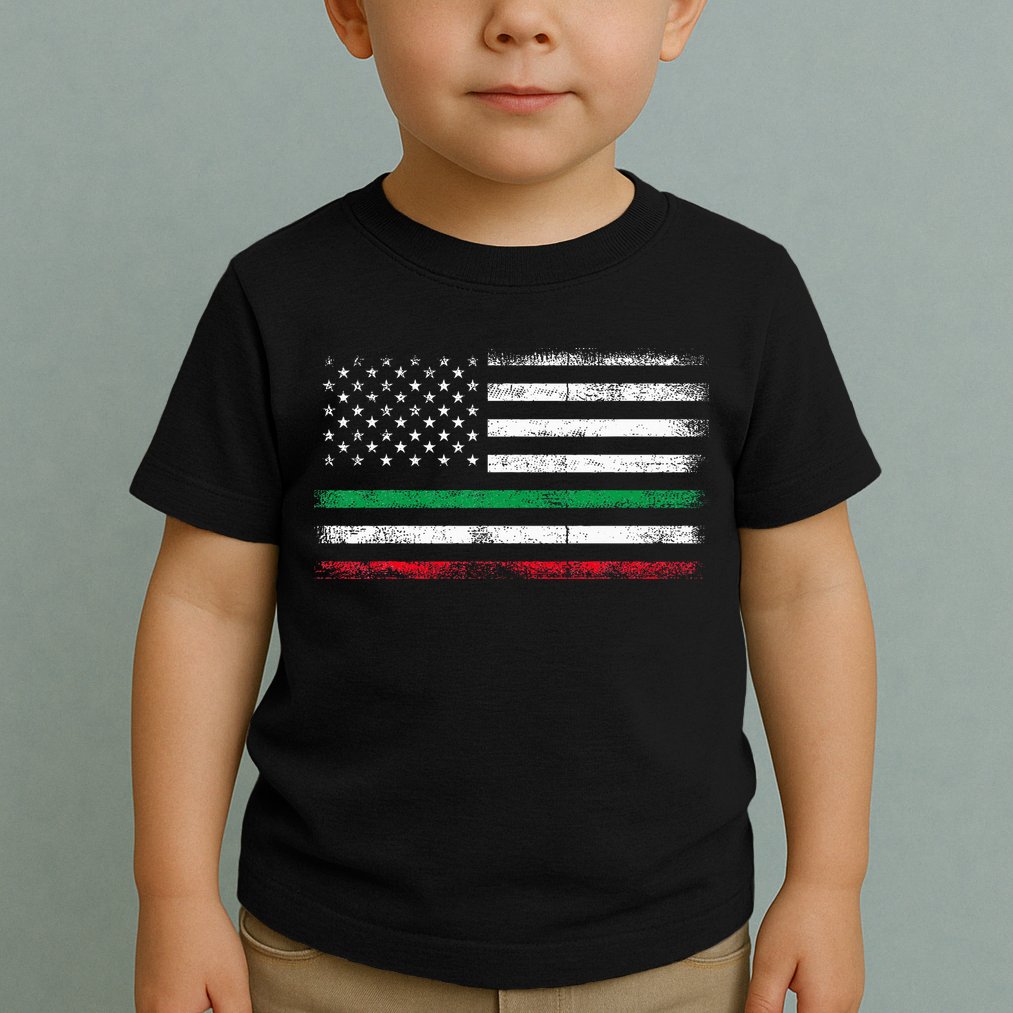 Italian American Flag Italy Flag Toddler T-Shirt