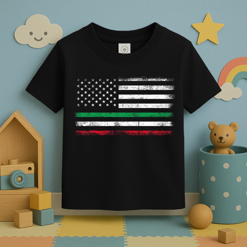 Italian American Flag Italy Flag Toddler T-Shirt