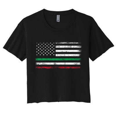 Italian American Flag Italy Flag Crop Top