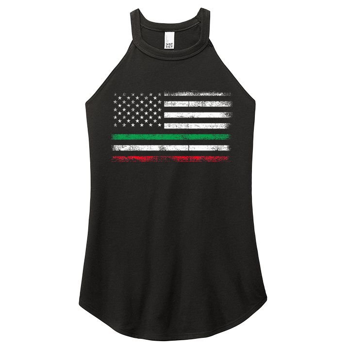 Italian American Flag Italy Flag Women's Perfect Tri Rocker Tank