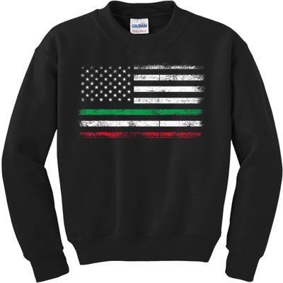 Italian American Flag Italy Flag Kids Sweatshirt