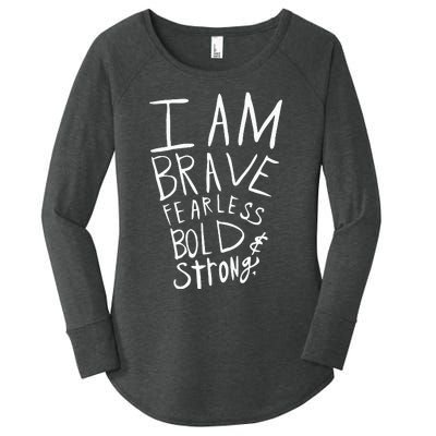 I Am Fearless Brave Bold And Strong Women's Perfect Tri Tunic Long Sleeve Shirt