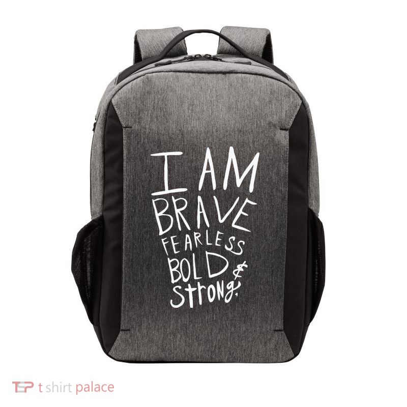 I Am Fearless Brave Bold And Strong Vector Backpack