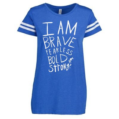 I Am Fearless Brave Bold And Strong Enza Ladies Jersey Football T-Shirt