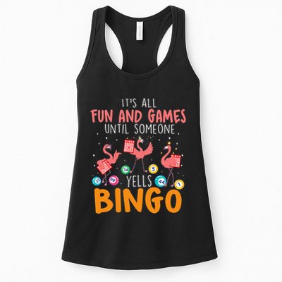 Its All Fun And Games Until Someone Yells Bingo Lover Womens Tank Top