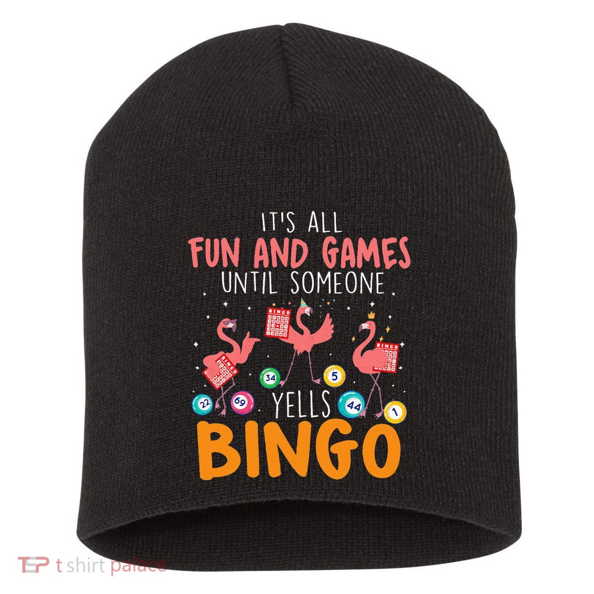 Its All Fun And Games Until Someone Yells Bingo Lover Short Acrylic Beanie