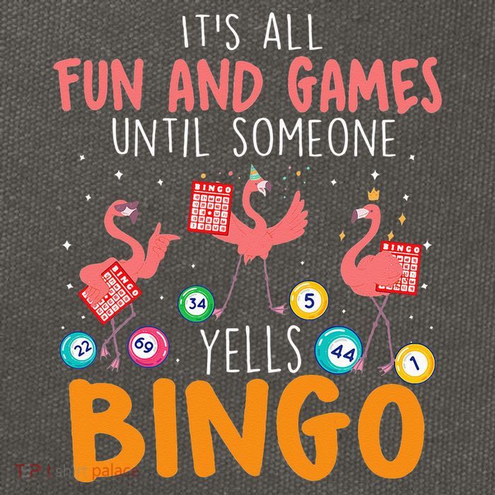 Its All Fun And Games Until Someone Yells Bingo Lover Cotton Canvas Backpack