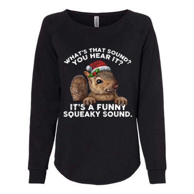 ItS A Funny Squeaky Sound Funny Gift Funny Christmas Squirrel Gift Womens California Wash Sweatshirt