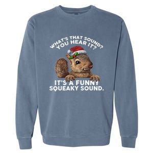 ItS A Funny Squeaky Sound Funny Gift Funny Christmas Squirrel Gift Garment-Dyed Sweatshirt