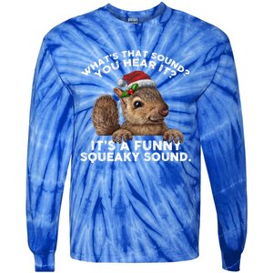 ItS A Funny Squeaky Sound Funny Gift Funny Christmas Squirrel Gift Tie-Dye Long Sleeve Shirt