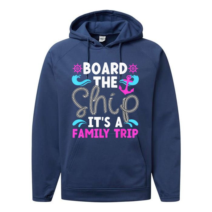 It's A Family Cruise Trip 2024 Family Cruising Vacation Performance Fleece Hoodie