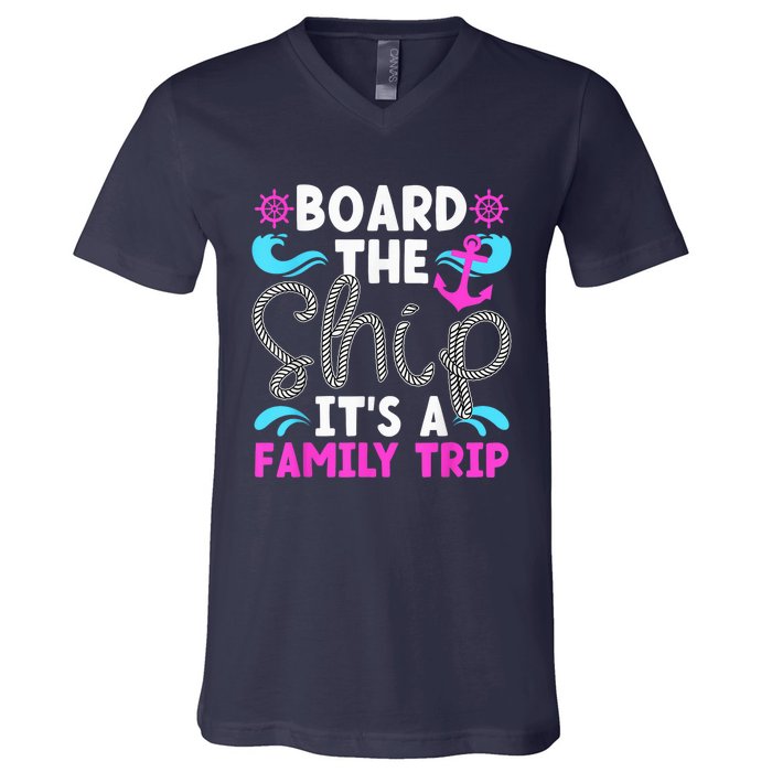 It's A Family Cruise Trip 2024 Family Cruising Vacation V-Neck T-Shirt