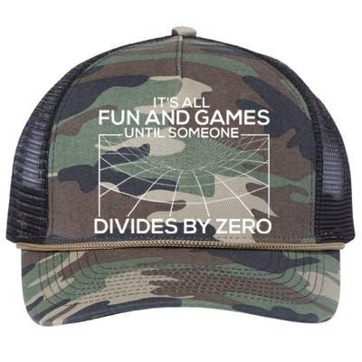 Its All Fun And Games Until Someone Divides By Zero Retro Rope Trucker Hat Cap