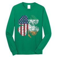 Irish American Flag Ireland Flag ST PATRICKS DAY Gift Lucky Long Sleeve Shirt