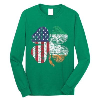 Irish American Flag Ireland Flag ST PATRICKS DAY Gift Lucky Long Sleeve Shirt