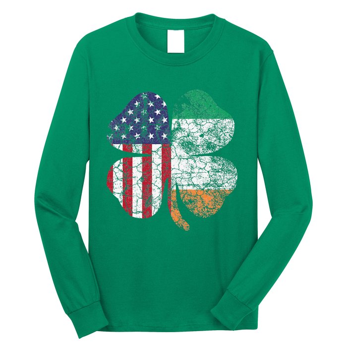 Irish American Flag Ireland Flag ST PATRICKS DAY Gift Lucky Long Sleeve Shirt