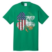 Irish American Flag Ireland Flag ST PATRICKS DAY Gift Lucky Tall T-Shirt