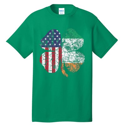 Irish American Flag Ireland Flag ST PATRICKS DAY Gift Lucky Tall T-Shirt