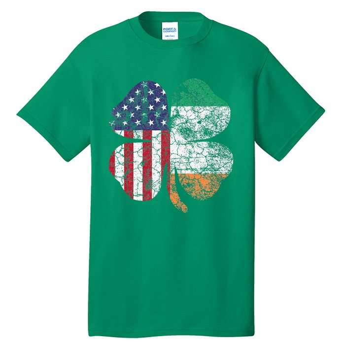 Irish American Flag Ireland Flag ST PATRICKS DAY Gift Lucky Tall T-Shirt