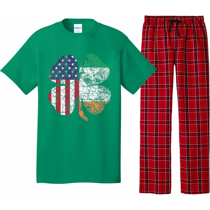 Irish American Flag Ireland Flag ST PATRICKS DAY Gift Lucky Pajama Set