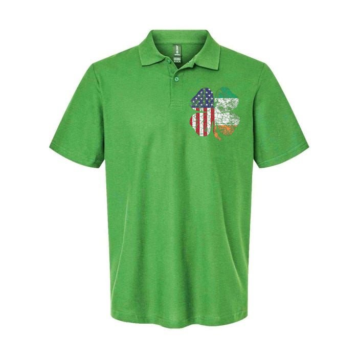 Irish American Flag Ireland Flag ST PATRICKS DAY Gift Lucky Softstyle Adult Sport Polo