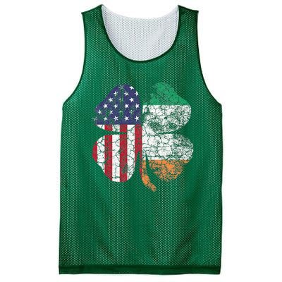 Irish American Flag Ireland Flag ST PATRICKS DAY Gift Lucky Mesh Reversible Basketball Jersey Tank