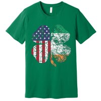 Irish American Flag Ireland Flag ST PATRICKS DAY Gift Lucky Premium T-Shirt