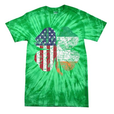 Irish American Flag Ireland Flag ST PATRICKS DAY Gift Lucky Tie-Dye T-Shirt