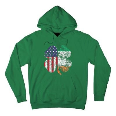 Irish American Flag Ireland Flag ST PATRICKS DAY Gift Lucky Tall Hoodie