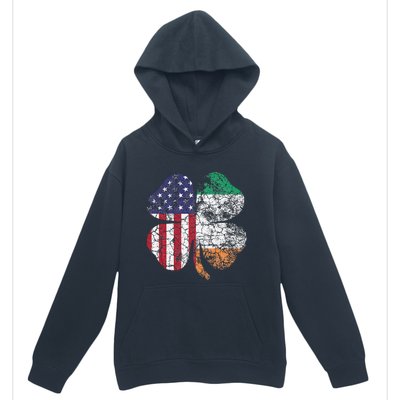 Irish American Flag Ireland Flag ST PATRICKS DAY Gift Lucky Urban Pullover Hoodie