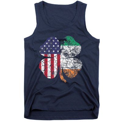 Irish American Flag Ireland Flag ST PATRICKS DAY Gift Lucky Tank Top