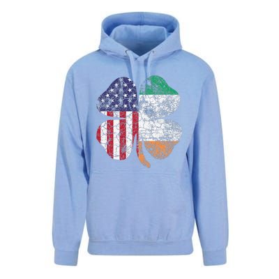 Irish American Flag Ireland Flag ST PATRICKS DAY Gift Lucky Unisex Surf Hoodie