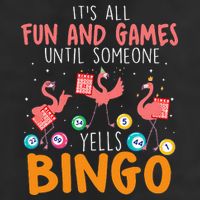 Its All Fun And Games Until Someone Yells Bingo Lover 7 Panel Mesh Trucker Snapback Hat