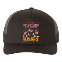 Its All Fun And Games Until Someone Yells Bingo Lover Yupoong Adult 5-Panel Trucker Hat