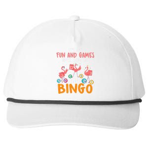 Its All Fun And Games Until Someone Yells Bingo Lover Snapback Five-Panel Rope Hat