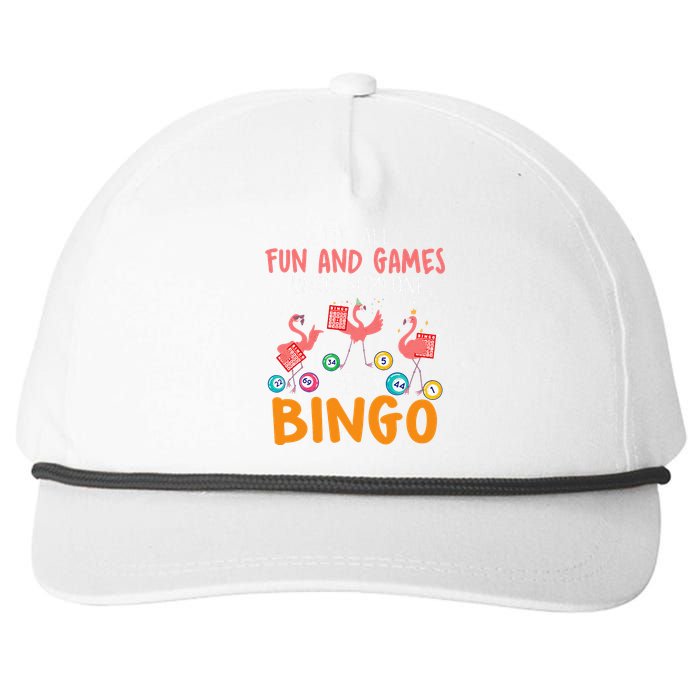 Its All Fun And Games Until Someone Yells Bingo Lover Snapback Five-Panel Rope Hat