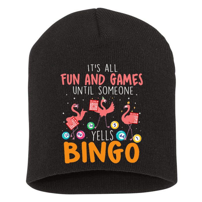 Its All Fun And Games Until Someone Yells Bingo Lover Short Acrylic Beanie