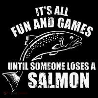 Its All Fun And Games Until Someone Loses A Salmon Fishing Short Acrylic Beanie