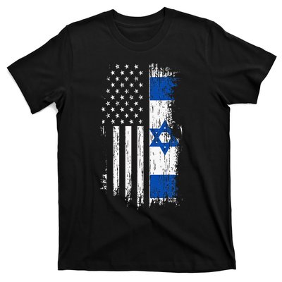 Israeli American Flag Pride Israel USA T-Shirt