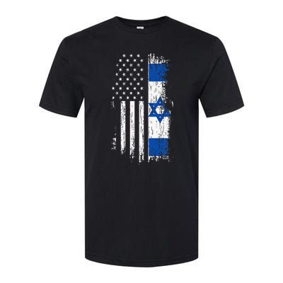 Israeli American Flag Pride Israel USA Softstyle® CVC T-Shirt