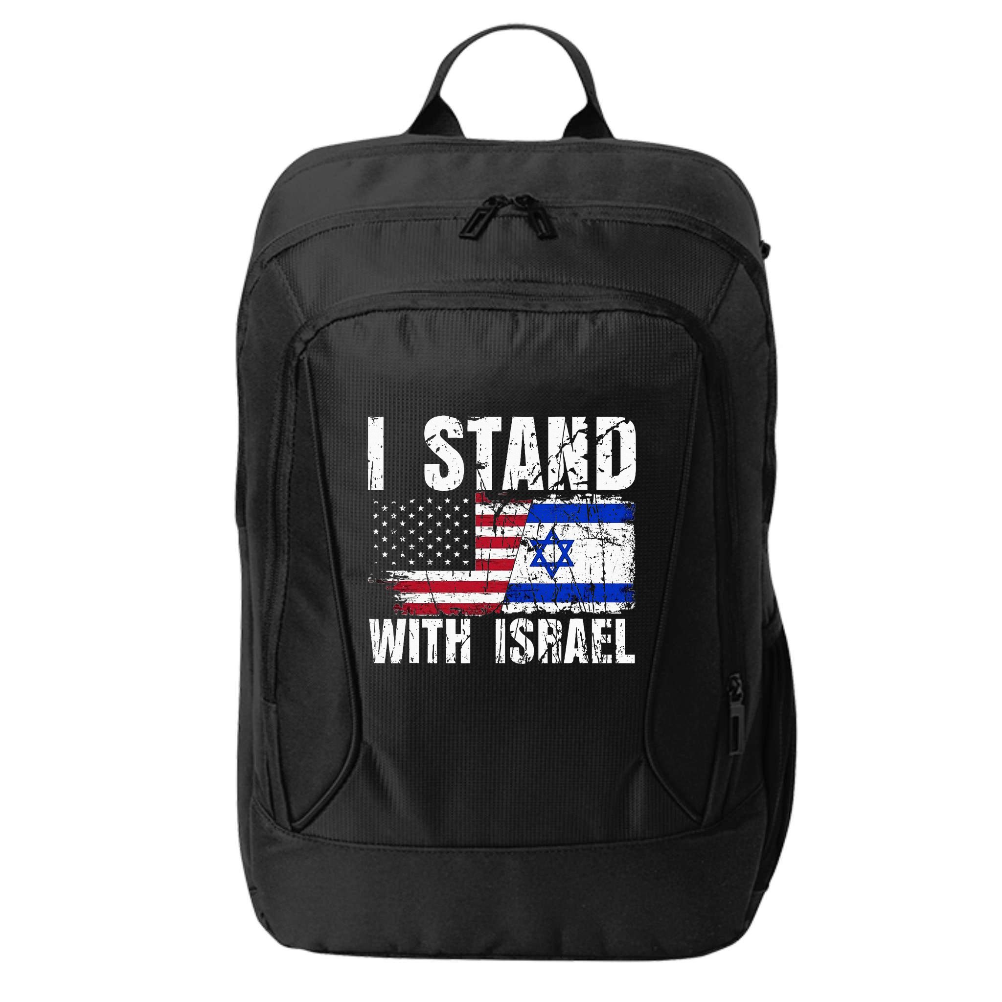 Israeli American Flag Pride Israel USA Star of Jerusalem City Backpack