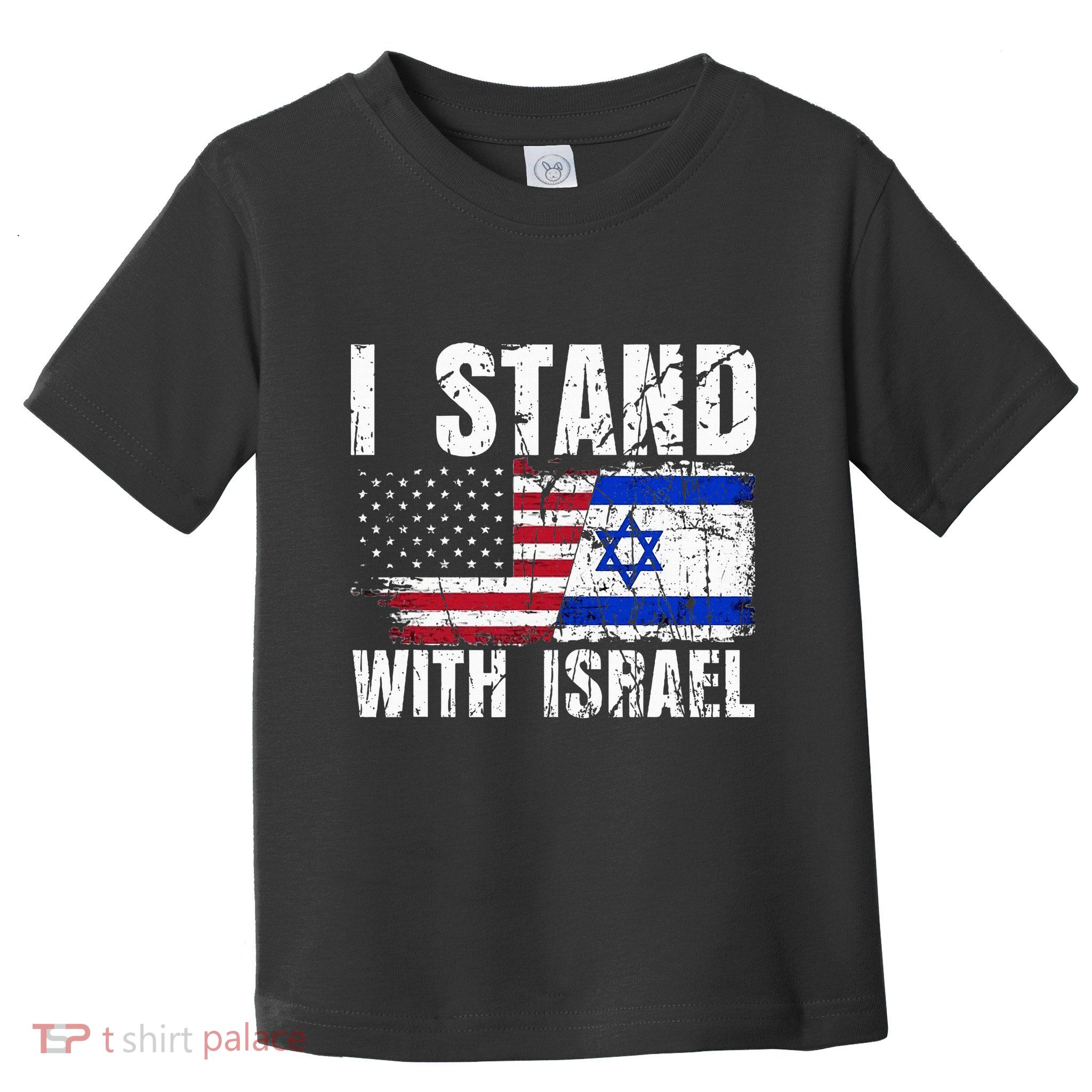 Israeli American Flag Pride Israel USA Star of Jerusalem Toddler T-Shirt