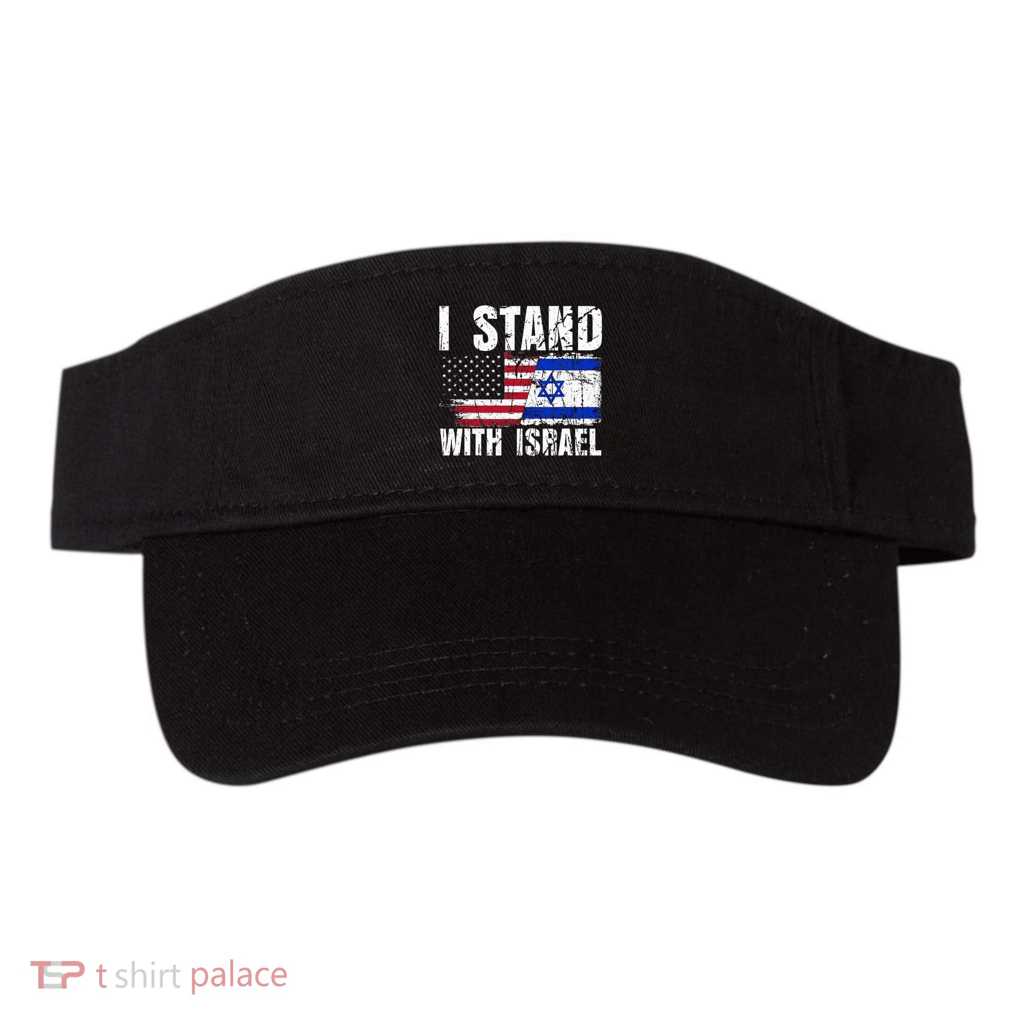Israeli American Flag Pride Israel USA Star of Jerusalem Visor